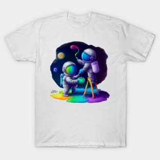 Astronauts Painting Space T-Shirt